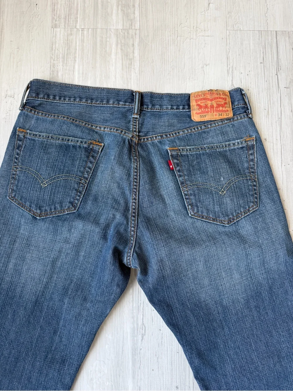 Levi's Straight-Leg Jeans in Medium Blue Wash